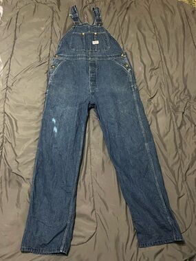 Vintage HTF Red White Blue Brand Denim 10 Ounce Jean Overalls